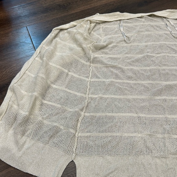 Calvin Klein Cream Knit Sparkly Cardigan - Picture 2 of 4